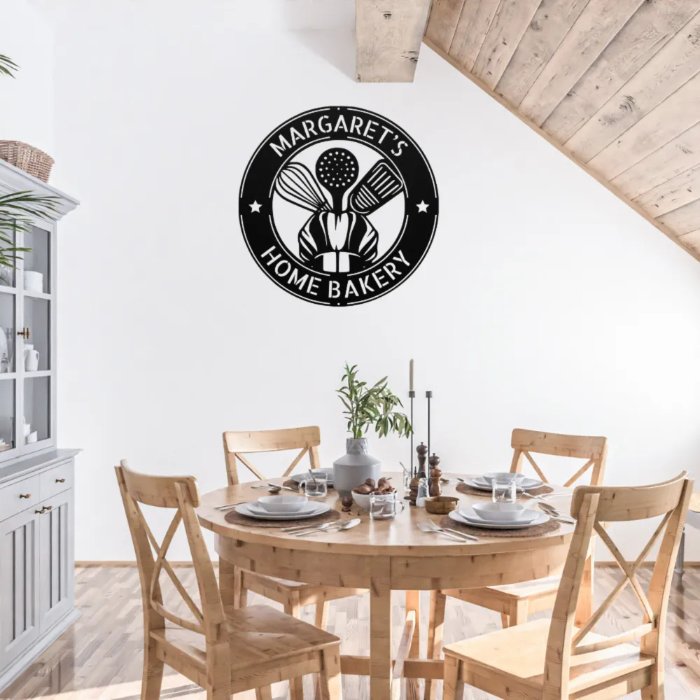 Personalized Bakery Metal Sign Personalized Bakery Metal Sign