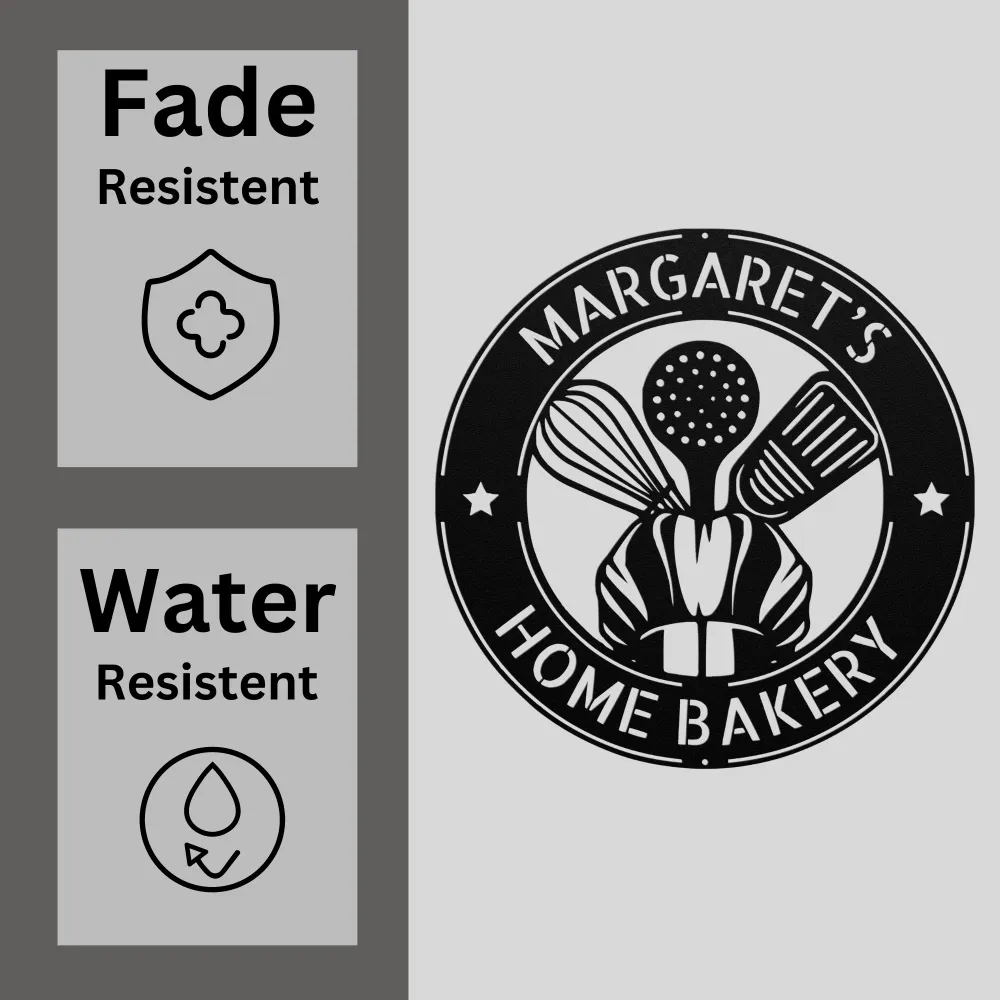 Personalized Bakery Metal Sign Personalized Bakery Metal Sign