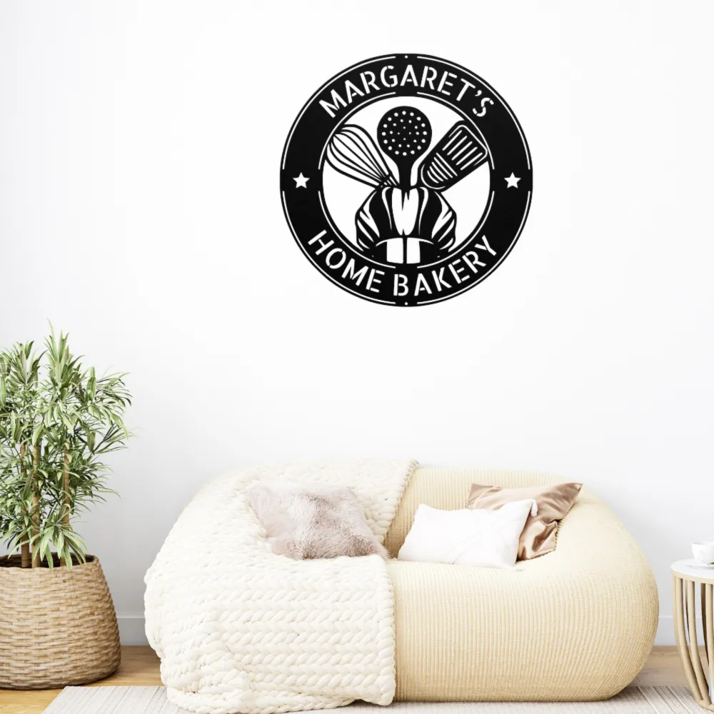 Personalized Bakery Metal Sign Personalized Bakery Metal Sign
