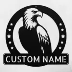 Personalized Bald Eagle Metal Sign