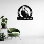 Personalized Bald Eagle Metal Sign