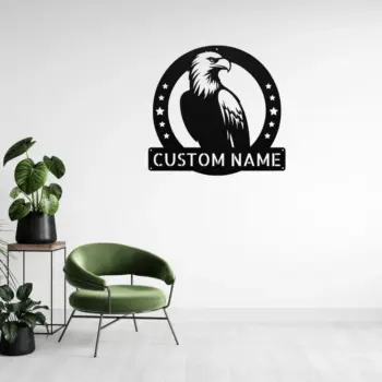 Personalized Bald Eagle Metal Sign