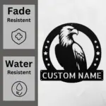 Personalized Bald Eagle Metal Sign