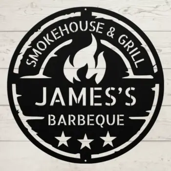 Personalized Barbecue Metal Sign