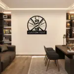 Personalized Barber Pole Metal Sign