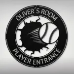 Personalized Baseball Art Metal Sign