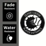 Personalized Baseball Art Metal Sign