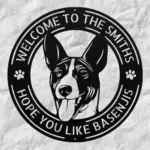Personalized Basenji Dog Metal Sign