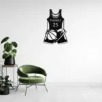 Personalized Basketball Jersey Metal Sign