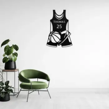 Personalized Basketball Jersey Metal Sign
