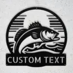 Personalized Bass Fish Metal Sign