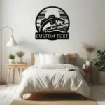 Personalized Bass Fish Metal Sign