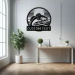 Personalized Bass Fish Metal Sign