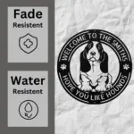 Personalized Basset Hound Dog Metal Sign