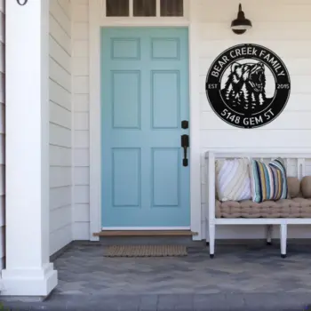 Personalized Bear Metal Art Sign