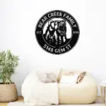 Personalized Bear Metal Art Sign