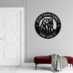 Personalized Bear Metal Art Sign