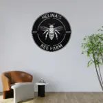 Personalized Bee Metal Sign