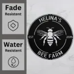 Personalized Bee Metal Sign