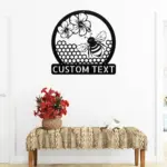Personalized Beehive Metal Sign