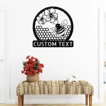 Personalized Beehive Metal Sign