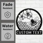 Personalized Beehive Metal Sign