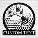 Personalized Beehive Metal Sign