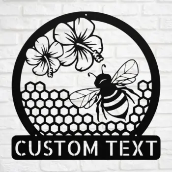Personalized Beehive Metal Sign