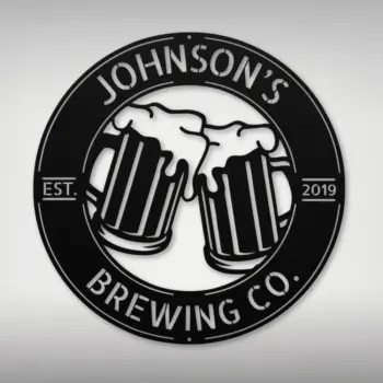 Personalized Beer Glasses Metal Sign