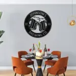 Personalized Beer Glasses Metal Sign