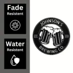 Personalized Beer Glasses Metal Sign