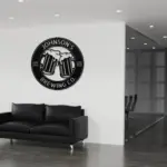 Personalized Beer Glasses Metal Sign