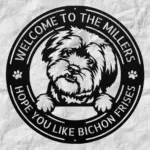 Personalized Bichon Frise Dog Metal Sign