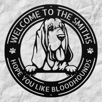 Personalized Bloodhound Dog Metal Sign