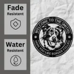 Personalized Border Collie Dog Metal Sign