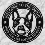 Personalized Boston Terrier Metal Sign