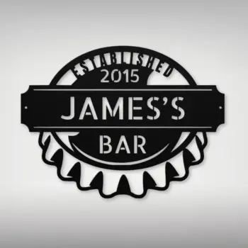 Personalized Bottle Cap Metal Sign