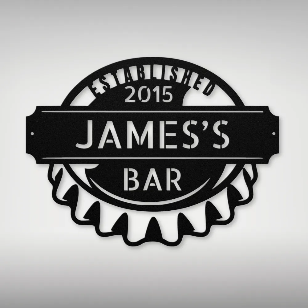 Personalized Bottle Cap Metal Sign Personalized Bottle Cap Metal Sign