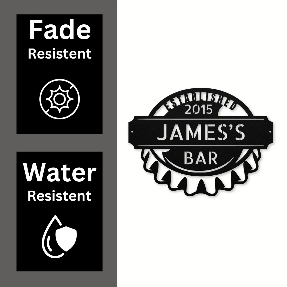 Personalized Bottle Cap Metal Sign Personalized Bottle Cap Metal Sign