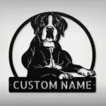 Personalized Boxer Dog Metal Art Sign