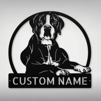 Personalized Boxer Dog Metal Art Sign