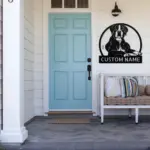 Personalized Boxer Dog Metal Art Sign