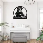 Personalized Boxer Dog Metal Art Sign