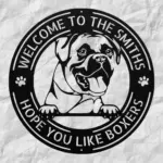 Personalized Boxer Dog Metal Sign