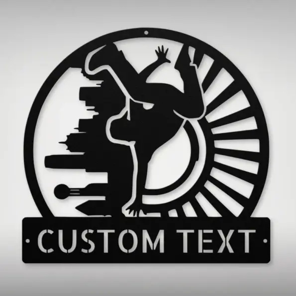 Personalized Breakdancing Metal Sign