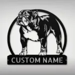 Personalized British Bulldog Metal Sign
