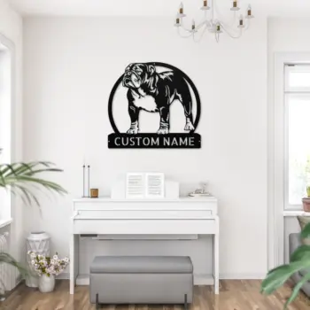 Personalized British Bulldog Metal Sign