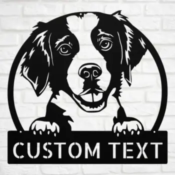 Personalized Brittany Dog Metal Sign