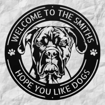 Personalized Cane Corso Dog Metal Sign