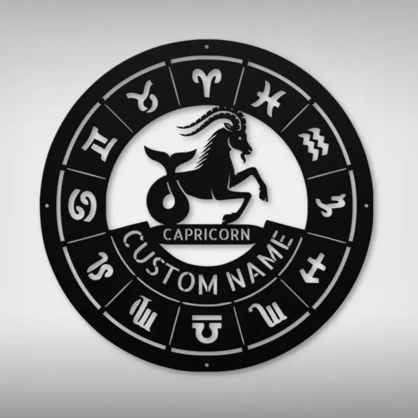Personalized Capricorn Metal Sign